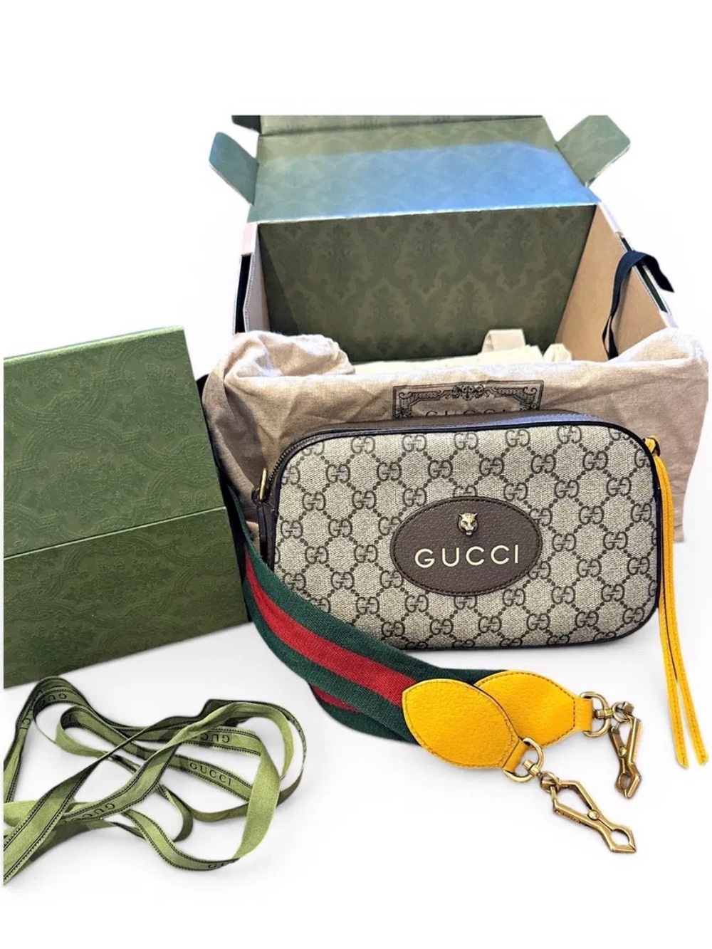 Gucci Beige GG Neo Vintage Crossbody Bag